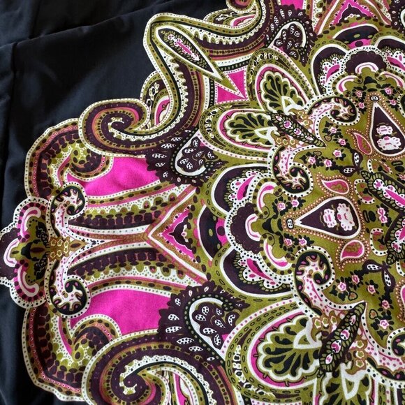 Ronni Nicole Oh So Slim Printed Black Halter Maxi Dress Size 10  * - Picture 5 of 8